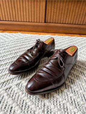 John Lobb Portman Brown U-Tip Apron Front Derby Shoes UK 9.5 E / US 10.5 D